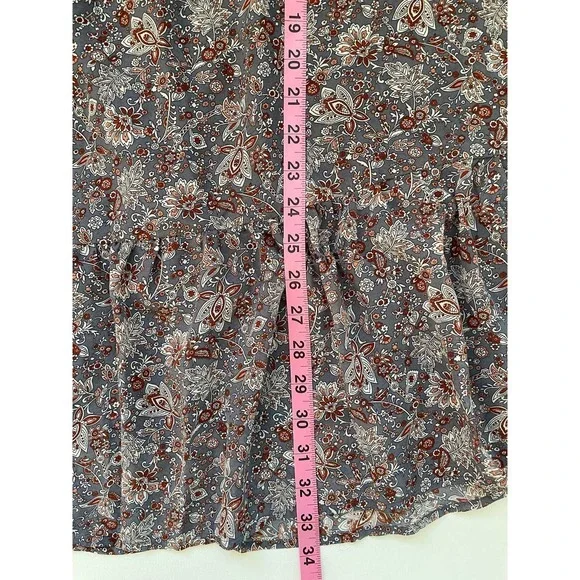 Dress Forum Floral Long Sleeve Short Peasant Dress Small - Picture 5 of 13